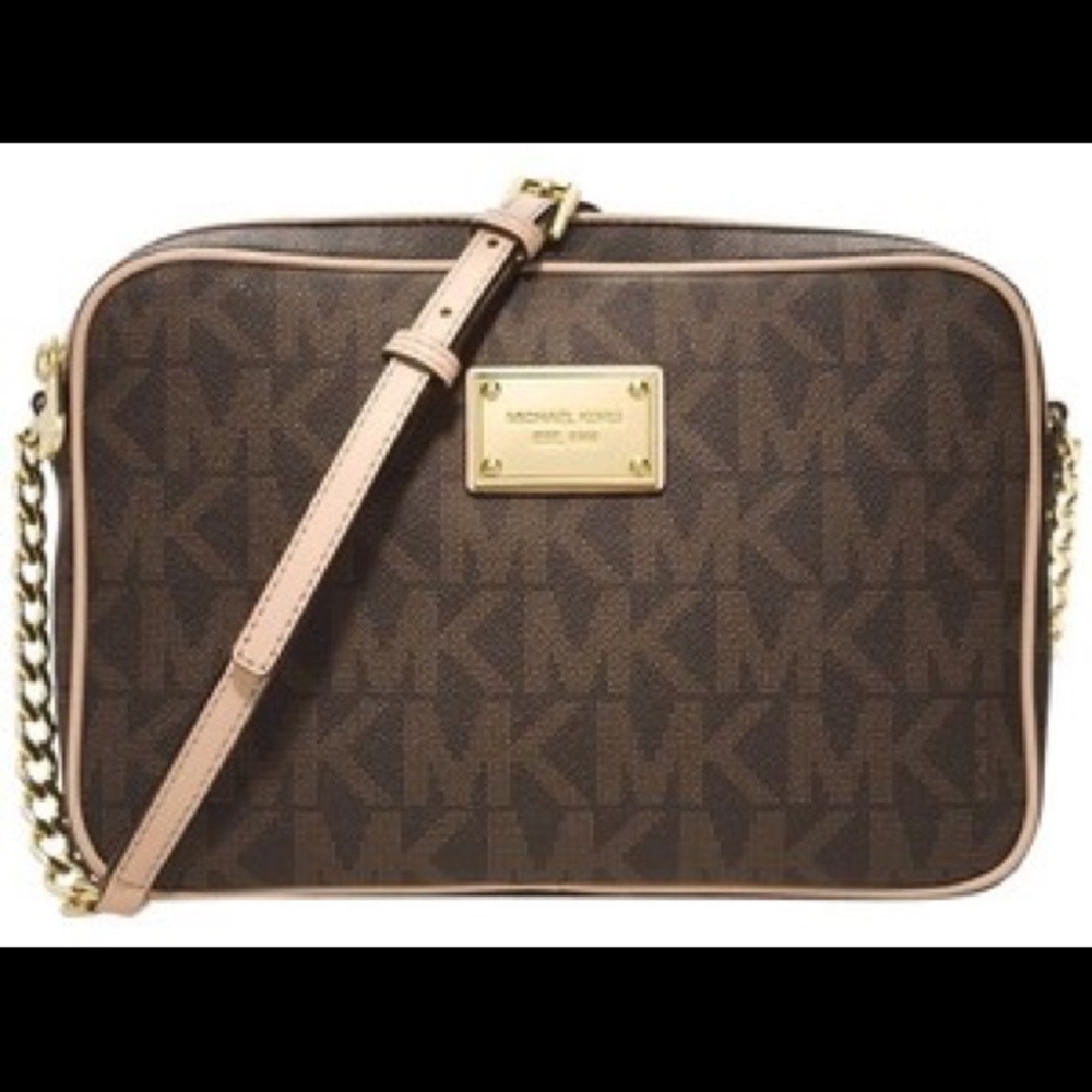 Jet Set Large Signature Logo/Gold Brown Logo/Gold